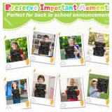 First and Last Day of School Board Sign with 5 Liquid Chalks, Fabmaker 11.8\x9.4\in Back to School Sign Boards, Erasable Density Board, Double-Sided 1st Day of Schools Kindergarten Preschool Supplies 