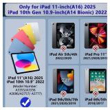 Grifobes Kids Case for iPad A16 11th Generation 2025 11-inchiPad 10th Generation 2022 10.9 inch, Heavy Duty Shockproof Rugged 1110 Gen Cover with Pencil HolderStand Boy Children (Red+Blue) - Retail: $
