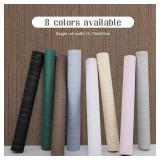 Qianglive Brown Grasscloth Peel and Stick Wallpaper - 15.7\x120\in Vintage Texture Removable Waterproof Wall Paper for Room Walls, Cabinets, Furniture, Drawers, Desk - Retail: $10in