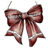 RattanView Bow Wooden Hanging Sign Fall Football Bow Wall Hanging Wall Art Thanksgiving Bowknot Welcome Door Sign Decor for Autumn Harvest Indoor Outdoor Porch Decor - Retail: $7