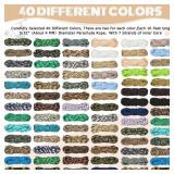 Riakrum 80 Pcs Paracord 550 10 Feet Paracord Cord Parachute Ropes Multifunction Bracelets Making Kit with Drawstring Bag for DIY Making Lanyard Dog Collar Gift Crafting(Nature Color) - Retail: $34