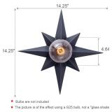 VILUXY Flush Mount Ceiling Light, Black Star Light Fixtures Ceiling for Hallway, Entryway, Study Room, Bedroom - Retail: $36