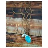 Boho Turquoise Pendant Necklace - Retail: $25