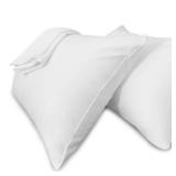 Precoco White Pillow Cases Standard Size-100percent Cotton Pillowcase Covers with Zipper Hidden, Breathable and Ultra SoftPillow Covers for Easy Care, Set of 2 - Retail: $15