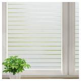 DOWELL Window Privacy Film, Frosted Glass Window Film, Static Cling Glass Vinyl, Heat Blocking Frosting Coverings, Removable Door Stickers for Home Office, Non-Adhesive, Reusable, 23.6 x 78.7 inches -