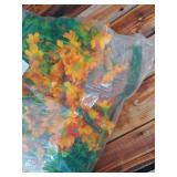alyptus 8 Bundles Artificial Flowers for Outdoors Faux Mums UV Resistant Plastic Fall Plants Fake Greenery Orange Daisy Bulk for Home Gardenr Window Box Pathway Plante Wedding Decor (Orange) - Retail: