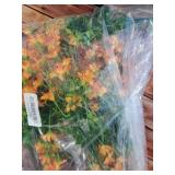 alyptus 8 Bundles Artificial Flowers for Outdoors Faux Mums UV Resistant Plastic Fall Plants Fake Greenery Orange Daisy Bulk for Home Gardenr Window Box Pathway Plante Wedding Decor (Orange) - Retail:
