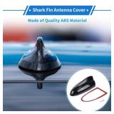 VekAuto Shark Fin Antenna Cover, AMFM Signal Roof Aerial Universal for Car Auto SUV Truck Offroad ABS Material with Adhesive Base Pearlescent Black - Retail: $22