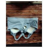 RUNNING GIRL Adjustable Straps High Impact Sports Bra for Women,High Support Workout Sports Bras with Sewn in Pads(WX3120 ICY Grey L)