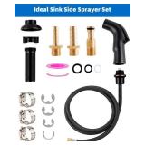 Hygie Rinse Universal Kitchen Sink Faucet Sprayer Head Attachment Compatible with Moen Faucet Sprayer Replacement, Kitchen Sink Side Sprayer with Braided HoseHolder, Oil Rubbed Bronze - Retail: $22