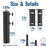 Universal Umbrella Pole Mount Replacement, Stainless Steel Umbrella Pole Bracket, Heavy Duty Umbrella Base Tube Pole Holder, Umbrella Base Replacement Parts for Garden Backyard Balcony Poolside - Reta