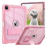 ZoneFoker for iPad Pro 12.9 Case 6th5th4th3rd Generation 2022202120202018, 12.9 Inch iPad Pro Case Cover with Pencil Holder, Pink Glitter - Retail: $18