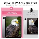 ZoneFoker for iPad Pro 12.9 Case 6th5th4th3rd Generation 2022202120202018, 12.9 Inch iPad Pro Case Cover with Pencil Holder, Pink Glitter - Retail: $18