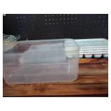 Plastic Ice Cube Trays Set with Lids and storage with scoop - Retail: $8