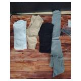 Boao 4 Pairs Womenfts Silk Thigh High Stockings Nylon Socks for Women Halloween Cosplay Costume Party Tights Accessory(Small,Black, White, Skin Color, Grey) - Retail: $10