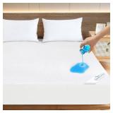 Queen Mattress Protector Waterproof Cover Absorbent Fitted Sheet up - 18ftft Deep Pocket Mattress Cover Queen Size Bed Sheets, Terry Machine Wash Protection Mattress Protector - Retail: $15