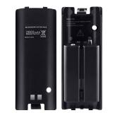 NIFERY Wii Remote Batteries Rechargeable, 2 Pack 2800mAh Rechargeable Batteries for WiiWii U Remote Controller (Black) - Retail: $10
