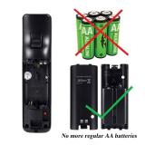 NIFERY Wii Remote Batteries Rechargeable, 2 Pack 2800mAh Rechargeable Batteries for WiiWii U Remote Controller (Black) - Retail: $10