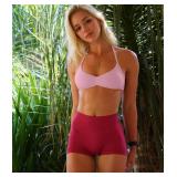 Comper Womenfts 3 Pack Strappy Bras Halter Bra Seamless Open Back Sports Bras Casual Bralette Crop top with Removable Cups - Retail: $30