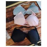Comper Womenfts 3 Pack Strappy Bras Halter Bra Seamless Open Back Sports Bras Casual Bralette Crop top with Removable Cups - Retail: $30