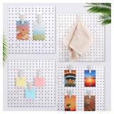 CroBlissful 10 Pcs Pegboard Accessories Clips Pegboard Clips Metal Accessories Hook Attachment Peg Board Clip for Crafts Kitchen Bathroom Room Office Wall Organize Storage Display (White) - Retail: $1