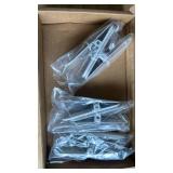 CroBlissful 10 Pcs Pegboard Accessories Clips Pegboard Clips Metal Accessories Hook Attachment Peg Board Clip for Crafts Kitchen Bathroom Room Office Wall Organize Storage Display (White) - Retail: $1