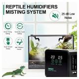 MECESOR Reptile Humidifiers Smart Misting System for Herps Terrariums, Reptile Mister Automatic with Timer, 360° Adjustable Misting Nozzles for Chameleons, Snake, Frog, Turtle, Lizard - Retail: $25