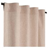 Natural Linen Tab Top Curtains 50x96 inch Set of 2 Panels - Long Flax Drapes for Living Room and Bedroom, Farmhouse Window Curtains, Rustic Linen Drapes for Modern Farmhouse and Boho Style Décor - Re