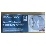 Bocda Brand Anti-Tip Metal Furniture Anchor Kit - 10 Pack - Retail: $15