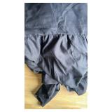 Queen Size Velvety Black Bedskirt -