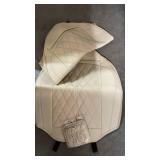 Beitk Beige Luxury Diamond-Stitched Cream Leather Car Seat Covers Retail: $149