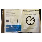 Modern Geometric Wall Clock - Black Octagonal Design - Retail: $25