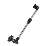 Lwuey Bicycle Umbrella Holder, Stainless Steel Umbrellas Stand Clamp Bike Adjustable 360 °Outdoor Retractable Support Bar Holder Mount Frame Handle Connector for Wheelchairs Biycle Stroller Black - R