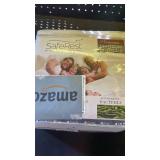 SafeRest Waterproof Twin Size Mattress Protector - Fitted with Stretchable Pockets - Machine Washable Cotton Mattress Cover for Bed - Retail: $30