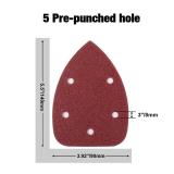 S SATC 100PCS Mouse Detail Sander Sandpaper Palm Mouse Sander Pads 4080120180240 Grits 140mm, Sanding Pads for Mouse Sanders - Retail: $15