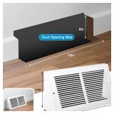 Honeydak 2 Pack Baseboard Vent Covers 12\ x 6\in Duct Opening Size Steel Triangular Baseboard Return Air Grille, Air Register Vent Cover Grill Diffuser, Outer Dimensions: 13-34\in x 6-58\in - Retail: 