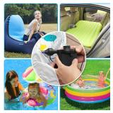 Newpol Inflatable Bed Pump, Electric Air Pump(100 GallonMin) for Air Mattress Beds, Inflatable Swimming Pools, Swimming Ring?AC110-240VDC12V? - Retail: $13