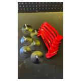 Suction Cups with Red Clips Set of 6 - Retail: $30