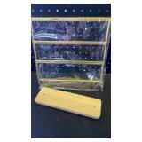 Jewelry Organizer with Wooden Base - Retail: $25