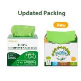GreFusion Compostable Bags for Kitchen Compost Bin, 1.2 Gallon, 125 Count, Certified by BPI and ASTM, Leakproof and Odor Control - Retail: $14