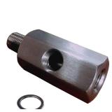 Oil Pressure Sensor Tee 18 BSPT Female to 18 BSPT Male with 18 NPT Gauge Port Adapter Turbo Supply Feed Line T Stainless Steel - Retail: $15