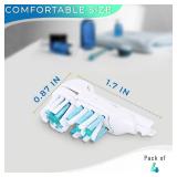 4 Pcs Tooth Brush Heads with Soft Bristles | Compatible with Oral-B 3733 4732 4734 Models  Dual Cleaning Action, Snap-On Design for Daily Oral Care and Gentle Cleaning - Retail: $10