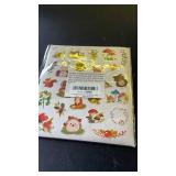 Fancy Land Thanksgiving Stickers Watercolor Autumn Stickers Fall Yellow Leaves Pumpkin Harvest Sticker 200 Assortment 8 Sheets - Retail: $4,052