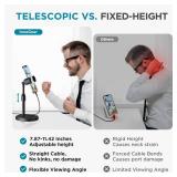 InnoGear Webcam Mount for Desk, Table Telescopic Webcam Stand with Phone Holder for Camera Webcam C922 C930e C920S C920 C615 C960 C920x BRIO 4K NexiGo N60, Right Light, GoPro with 14\ Thread - Retail: