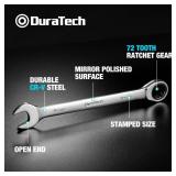 DURATECH 10mm Ratcheting Combination Wrench, SAE, 72-Tooth, 12-Point, CR-V Constructed with Mirror Polish - Retail: $8