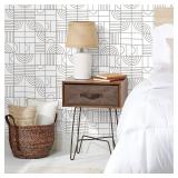 DRHWEFSQ Black and White Peel and Stick Wallpaper Modern Stripe Wallpaper 16.1ftft x 196ftft Geometric Wallpaper Decorative Paper Self Adhesive Waterproof Removable Vinyl Roll - Retail: $30