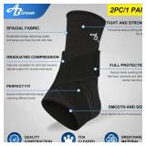 ABIRAM Ankle Brace for Women and Men, Ankle Compression Sleeve, Foot Sleeve with Wrap, Ankle Support, Foot Brace for Sprained Foot and Arch, Plantar Fasciitis Relief Socks, Achilles Tendonitis, Sports
