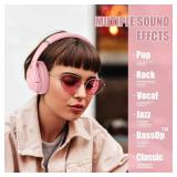 BERIBES Bluetooth Headphones Over Ear, 65H Playtime and 6 EQ Music Modes Wireless Headphone with Microphone, HiFi Stereo Foldable Lightweight Headsets, Deep Bass for Office Home Cellphone PC Ect. - Re