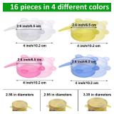 Patelai 16 Pack Same Size Silicone Stretch Lids Thicker Reusable Sturdy Silicone Container Cover, Expandable Food Storage Covers Dishwasher and Freezer Safe 2.6-3.3 Inch(Multicolor) - Retail: $13