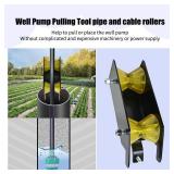 Water Well Pump Pulling Tool and Cable Rollers - Help Pull or Place The Well Pump, Poly Pipe, Flexible Pipe, Wire. Comes with Extra Horn Screws.No Complicated or Expensive Machinery or Power Supply. -